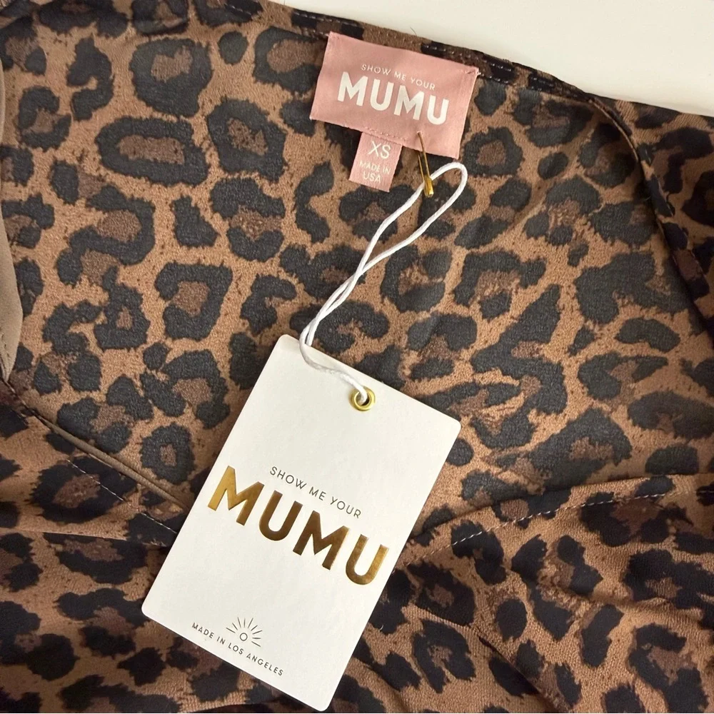 Show Me Your Mumu Fleetwood Mini Dress Cheetah Leopard XS NWT - Picture 8 of 10